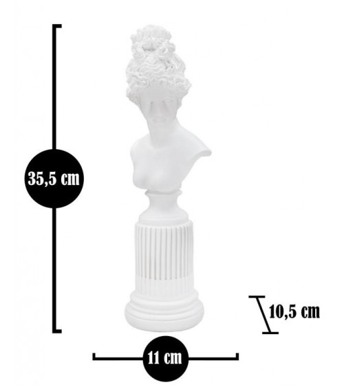 Scultura Statua WomanCon Piedistallo Cm 11X10,5X35,5- Mauro Ferretti - 