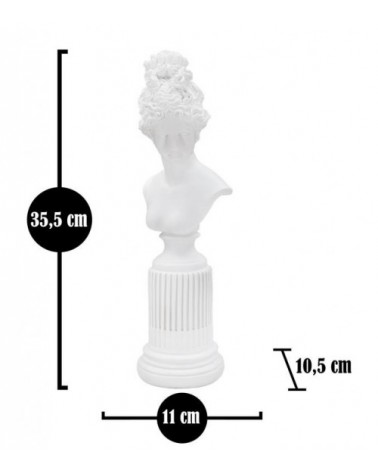 Scultura Statua WomanCon Piedistallo Cm 11X10,5X35,5- Mauro Ferretti - 