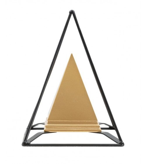 Pyramide Or Avec Fer Cm 15X15X21- Mauro Ferretti - 
