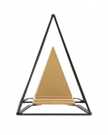 Pyramide Gold mit Eisen Cm 15X15X21- Mauro Ferretti - 