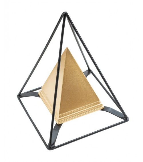 Pyramide Or Avec Fer Cm 15X15X21- Mauro Ferretti - 