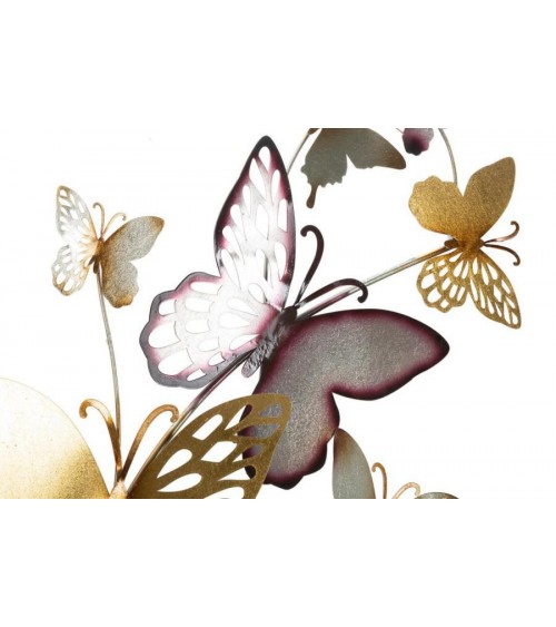 Pannello Decorativo 3D Da Muro Butterflies Oro/Bordeaux Cm 132X3,5X95,5 - 