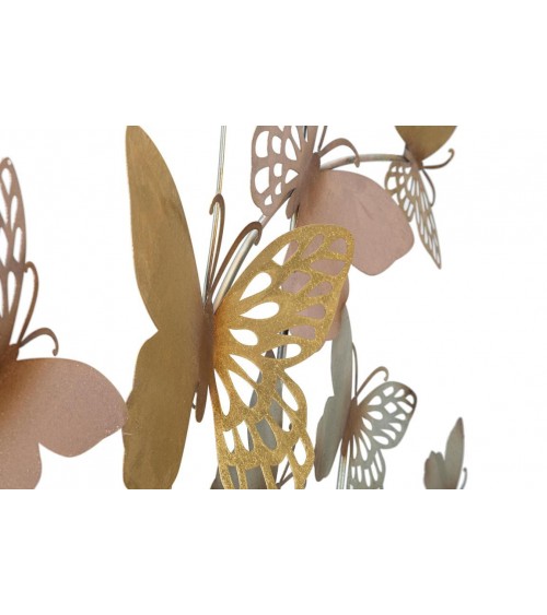 Panneau Mural Décoratif 3D Papillons Or/Rose Cm 132X3,5X95,5- Mauro Ferretti - 