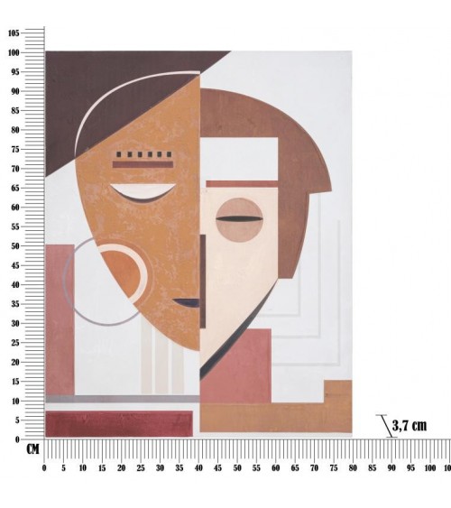 Dipinto Su Tela Ethnic Face Cm 80X3,7X100- Mauro Ferretti - 