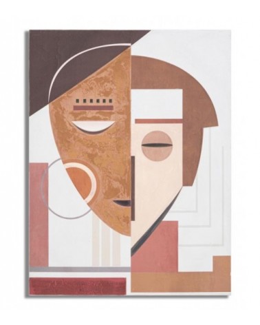 Gemalt auf Leinwand, ethnisches Gesicht, cm 60 x 2,7 x 80 – Mauro Ferretti - 