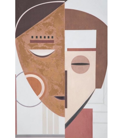 Gemalt auf Leinwand, ethnisches Gesicht, cm 60 x 2,7 x 80 – Mauro Ferretti - 