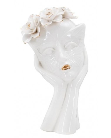 Vase Femme Masque Cm 16,5X14X27,3- Mauro Ferretti - 