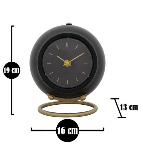 Horloge De Table Boule Noir Cm 16X13X19- Mauro Ferretti - 