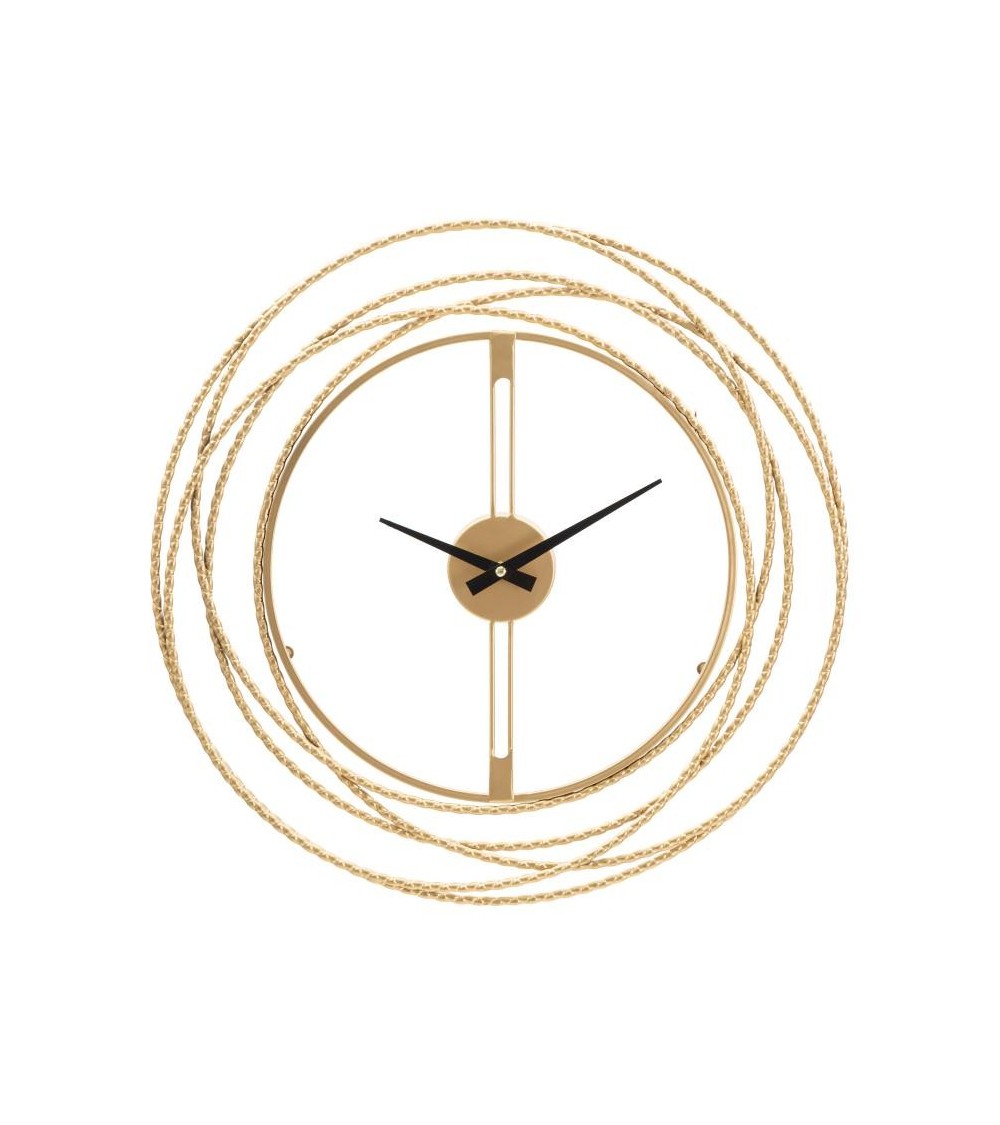 Horloge Murale Bandes Dorées Diamètre Cm 50X4- Mauro Ferretti - 