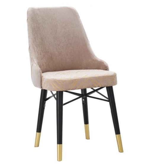 Glam Venus Gray Velvet Chair Set 2 Pcs 50X54X93 Cm -  - 8024609357190