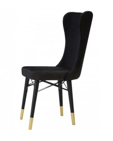 Glam Mimoza Black Velvet Chair Set 2Pcs 40X65X99 Cm -  - 8024609357213
