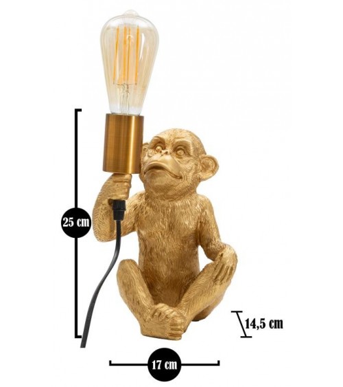 Lampada Da Tavolo Monkey Cm 17X14,5X25- Mauro Ferretti - 