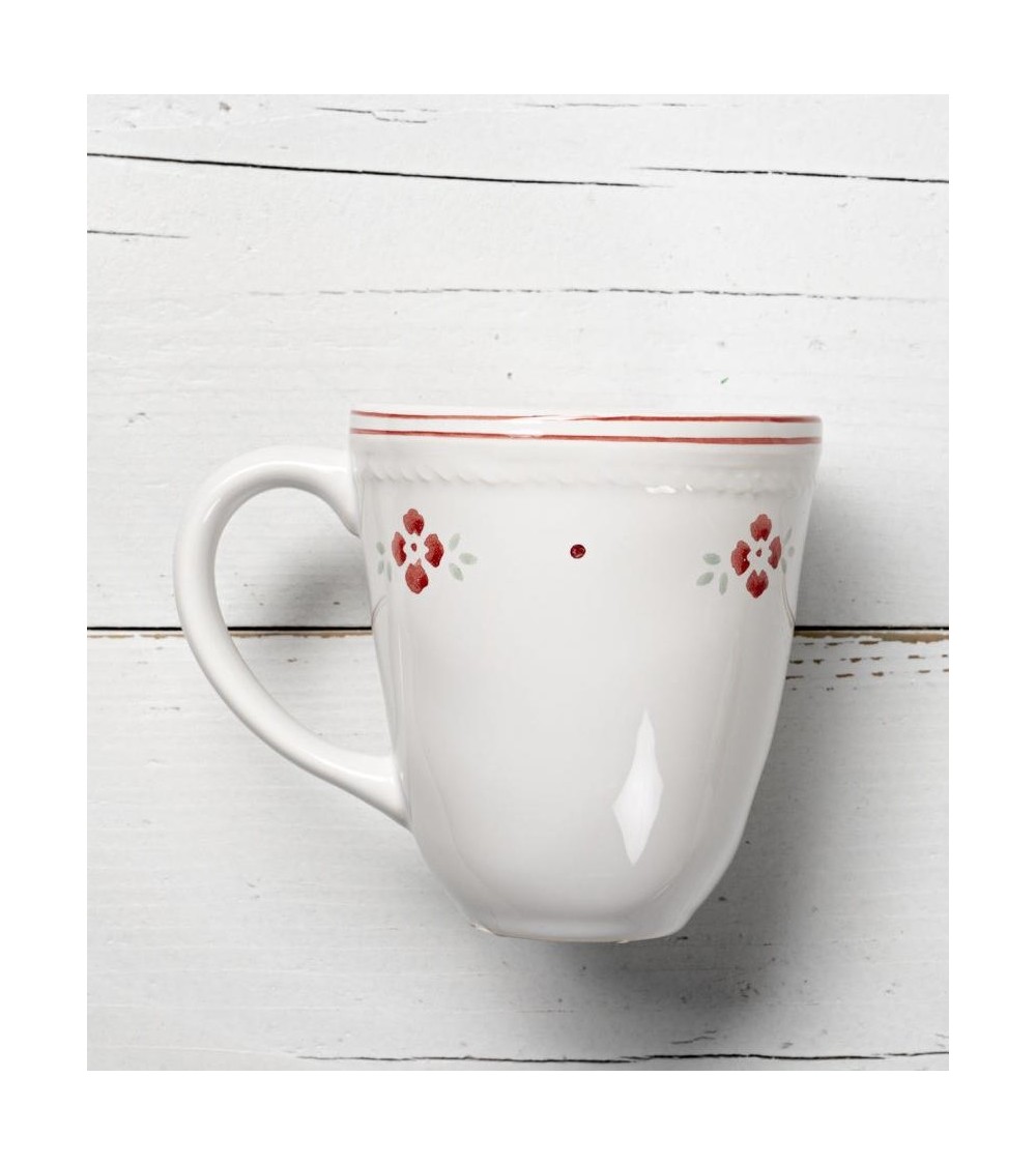 Provencal Style Mug Decorated with Red Flowers -  - 