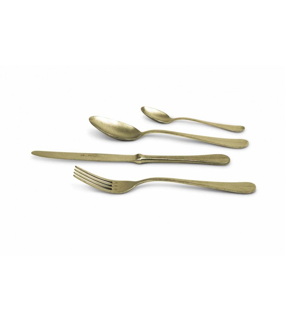 Norma Antico - Posate Acciaio Inox 18/10 Pvd Oro Opaco -  -