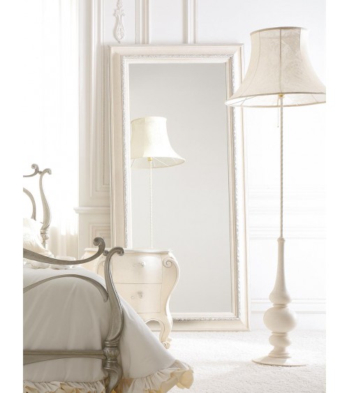 Klassischer Spiegel aus Elfenbeinholz mit silbernen Details - Giusti Portos - 