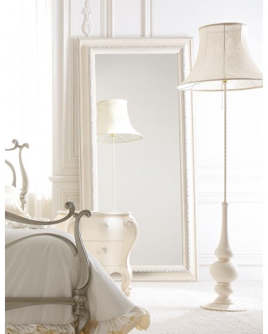 Classic Mirror in Ivory Wood with Silver Details - Giusti Portos -  - 