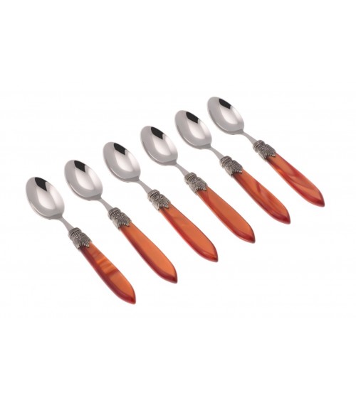 Set 6 Pezzi Cucchiaini Caffe' - Laura - Posate Madreperlate Rivadossi Sandro - 