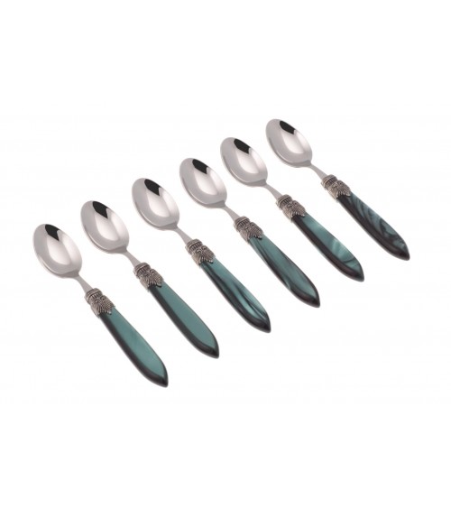 Set 6 Pieces Coffee Spoons - Laura - Rivadossi Sandro Mother of Pearl Cutlery -  - 