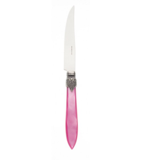 Set of 6 Stainless Steel Steak Knife - Laura - Maderlato Handle - Rivadossi Sandro -  - 