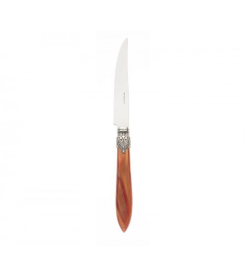 Set of 6 Stainless Steel Steak Knife - Laura - Maderlato Handle - Rivadossi Sandro -  - 