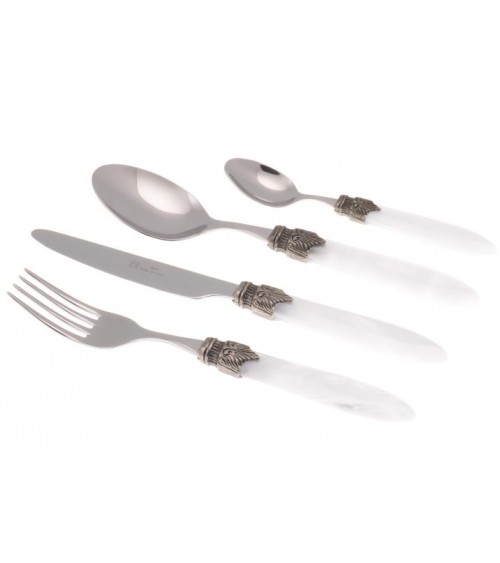 Set 4tlg Tischgedeck Farbiges Perlmuttbesteck Rivadossi - Laura - 