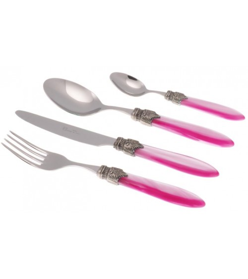 Set 4tlg Tischgedeck Farbiges Perlmuttbesteck Rivadossi - Laura - 