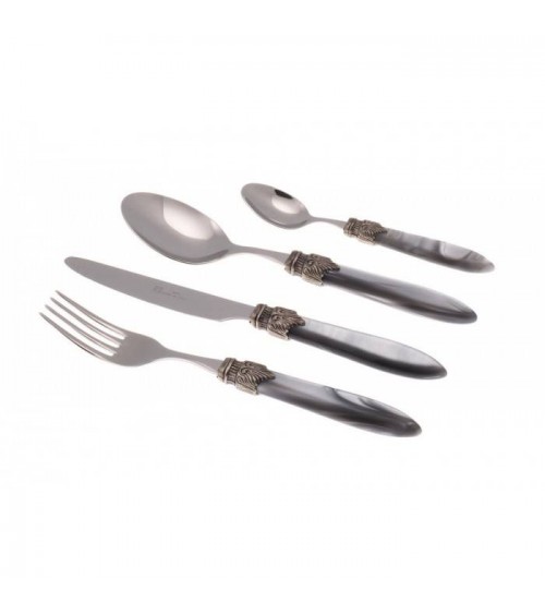 Set 4tlg Tischgedeck Farbiges Perlmuttbesteck Rivadossi - Laura - 