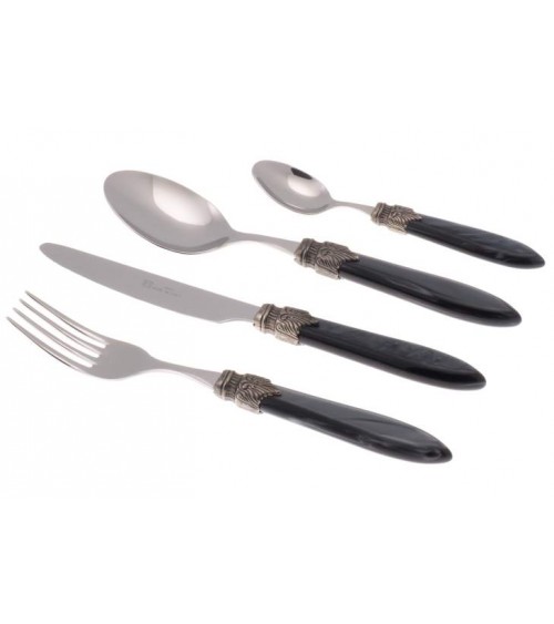 Set 4tlg Tischgedeck Farbiges Perlmuttbesteck Rivadossi - Laura - 