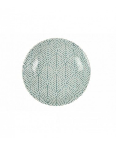 Modernes farbiges Tellerservice 18-teilig aus Porzellan, grüner Stil – mehrfarbig - 