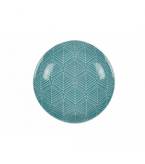 Modernes farbiges Tellerservice 18-teilig aus Porzellan, grüner Stil – mehrfarbig - 