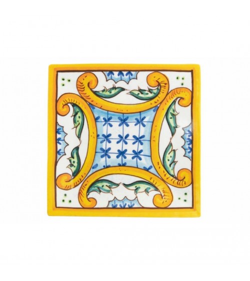 Servizio Piatti Colorati Moderni 18 pz in porcellana e gres  in 2 diversi decori, Amalfi - Multicolor - 