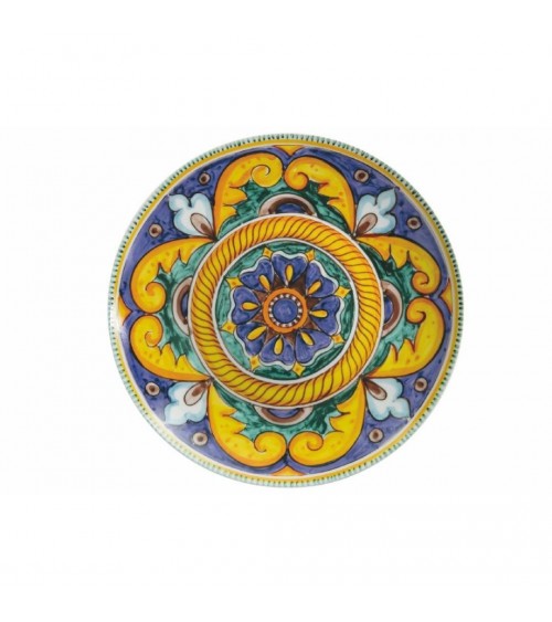 Modernes farbiges Tellerservice 18-teilig aus Porzellan und Steingut in 2 verschiedenen Dekoren, Amalfi – Mehrfarbig - 