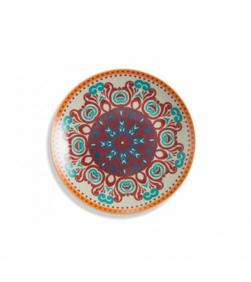 Modernes farbiges Tellerservice 18-tlg. aus Porzellan, Shiraz – Mehrfarbig - 