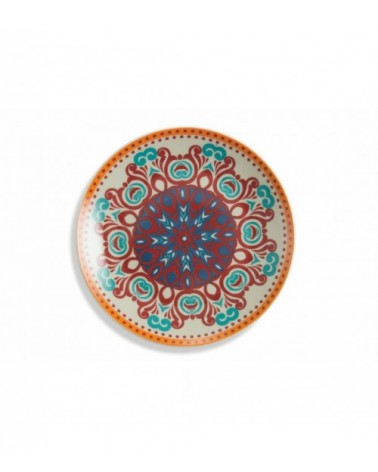 Modern Colored Plate Service 18 pcs in porcelain, Shiraz - Multicolor -  - 