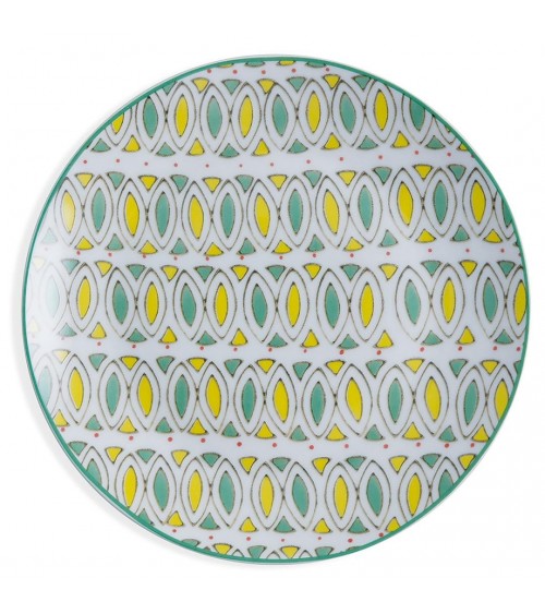 Service d'assiettes colorées modernes 18 pièces en porcelaine et grès, Bazar - Multicolore - 
