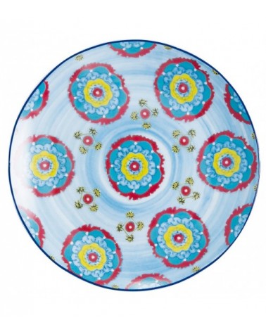 Modern Colored Plate Service 18 pcs in porcelain and stoneware, Bazar - Multicolor -  - 