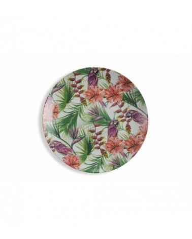 Modern Colored Plate Service 18 pcs in porcelain, Peacock - Multicolor -  - 