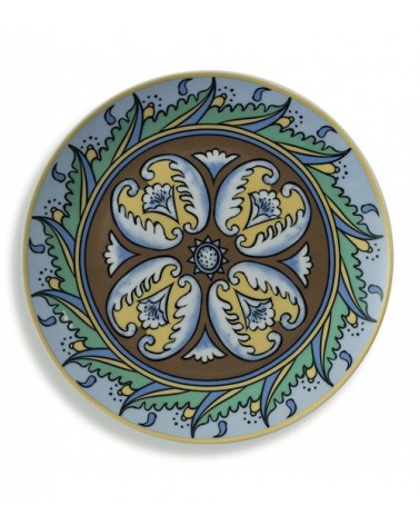 Modernes farbiges Tellerservice 18-teilig aus Porzellan, Renaissance – Mehrfarbig - 
