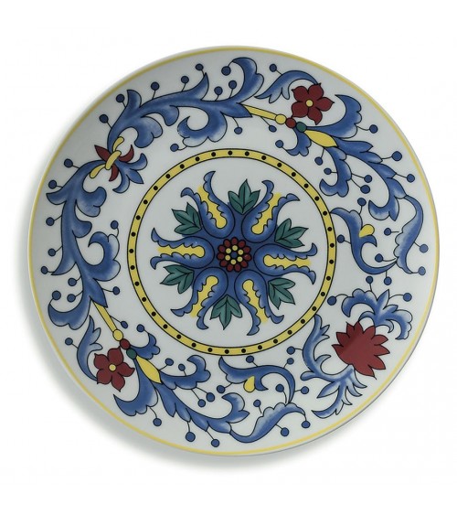 Modernes farbiges Tellerservice 18-teilig aus Porzellan, Renaissance – Mehrfarbig - 