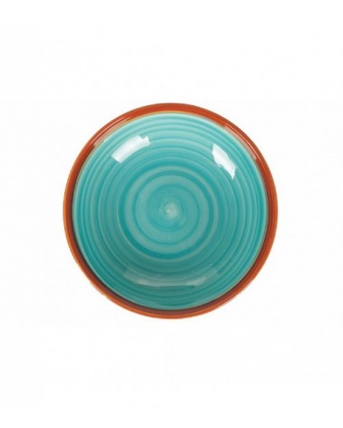 Modernes farbiges Tellerservice 12-tlg. aus Steinzeug, 4 verschiedene Tischgedecke, Terra Mar Ocean – Mehrfarbig - 