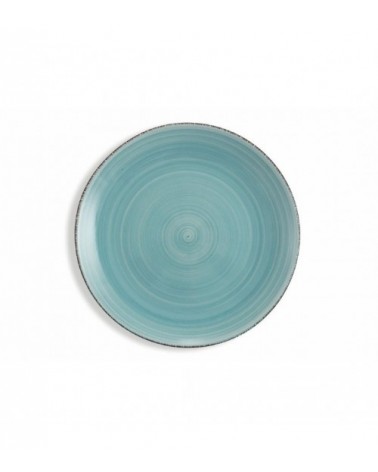 Modernes farbiges Tellerservice 12-tlg. aus Steinzeug, 4 verschiedene Tischgedecke, Baita Acqua Ocean – Sortiert - 