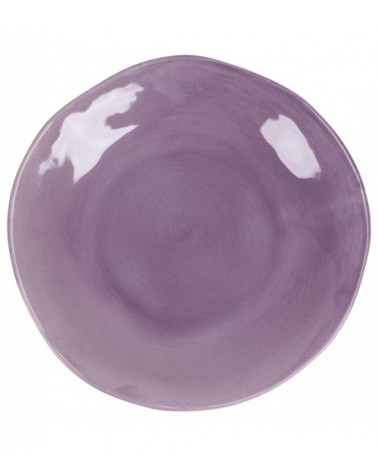 6pz Set of Purple Flane 28.5 cm in ceramic, editorial borders, shock -color - Viola -  - 