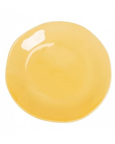 6pz setz yellow plane ocher 28.5 cm ceramic, irregular edges, shock -color - yellow -  - 