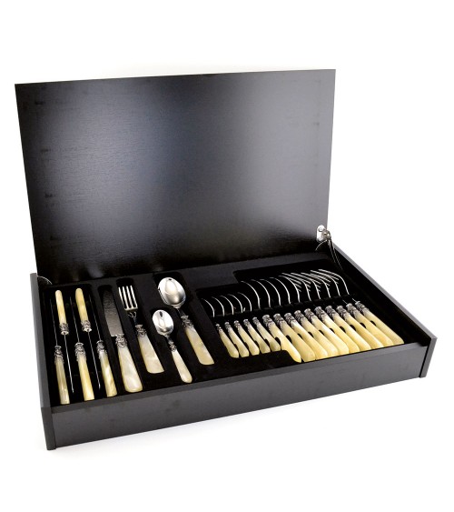 Eme Posaterie - Georgian Set 24 Pieces Colored Cutlery in Wooden Case -  - 