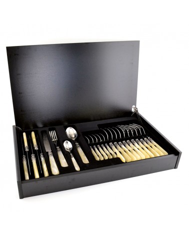 Eme Posaterie - Georgian Set 24 Pieces Colored Cutlery in Wooden Case -  - 