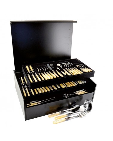Eme Posaterie - Georgian Set 75 Pieces Colored Cutlery in Wooden Case -  - 