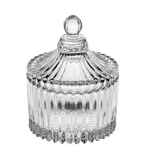 Boîte à bijoux en verre Faveur de Mariage H 9 cm