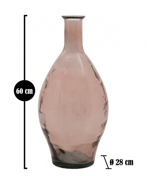 Vaso da Terra Vetro Riciclato Rosa cm 28x60 - 