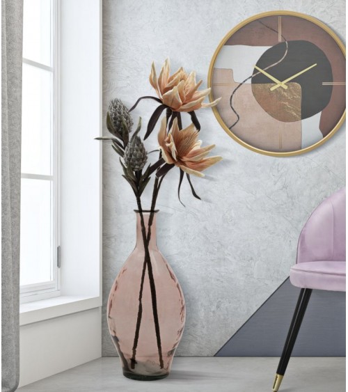 Pink Recycled Glass Floor Vase 28x60 cm -  - 8024609354670