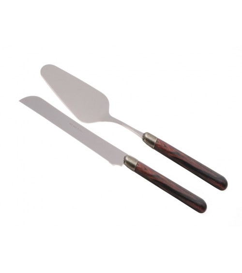 Cortina Set 2 Pieces Shovel and Cake Knife - Wood Effect Handle -  - 